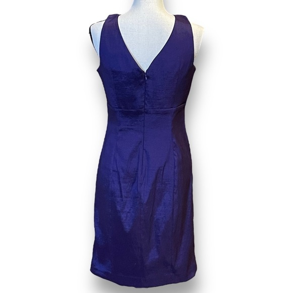 VTG Y2K Calvin Klein Womens Purple V-Neck Body Contour 3D Detailing Dress Size 8 - Picture 2 of 10